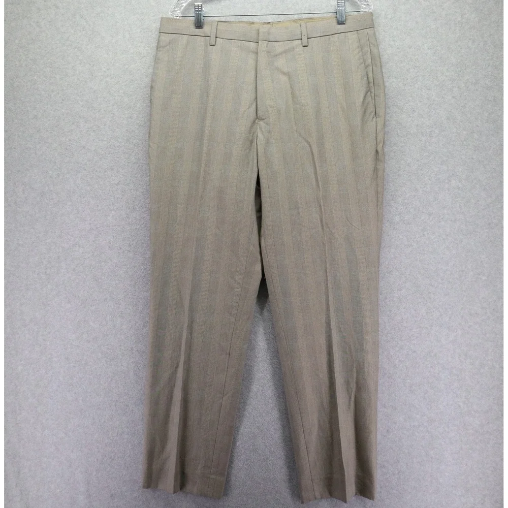 Banana Republic Pants Mens 33x32 Non-Iron Slim Fit‎ Dress Suit Formal Plaid NWT